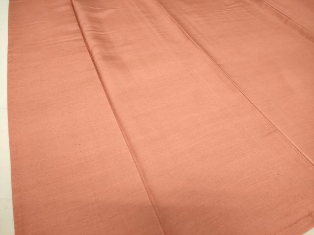 平和屋着物▽上質な紬 単衣 浅緋色 正絹 逸品 DAAS0129az 紬
