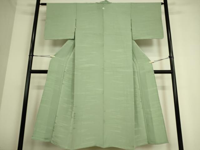 平和屋着物▽上質な色無地 単衣 錆青磁色 正絹 逸品 AAAU6476iu