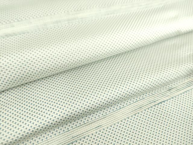 平和屋着物▽上質な紬　単衣　横段文　正絹　逸品　DAAS0189az