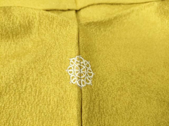 平和屋着物▽上質な色無地 単衣 芥子色 正絹 逸品 DAAS0202az