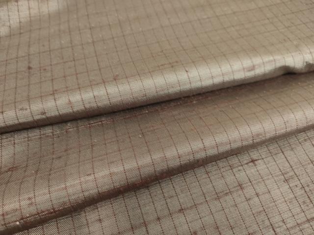 平和屋着物▽男性　紬　単衣　縞　正絹　逸品　DAAS0217az