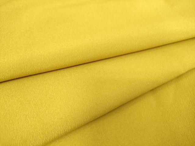 平和屋着物▽男性　色無地　単衣　支子色　洗える着物　DAAS0244az