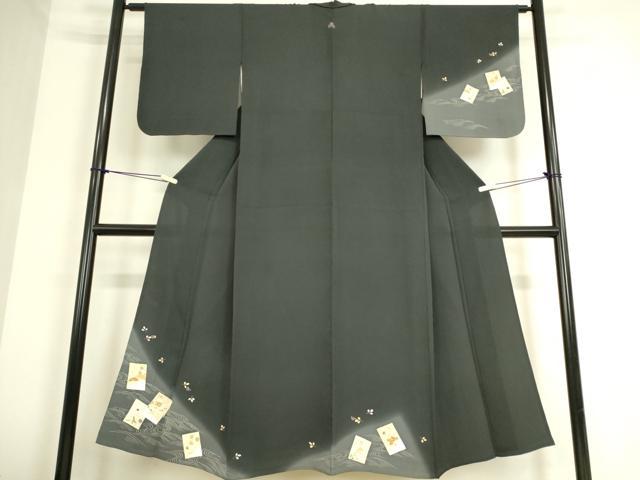 平和屋着物○上質な紬 斜線文 正絹 逸品 未使用 CAAS7027yc