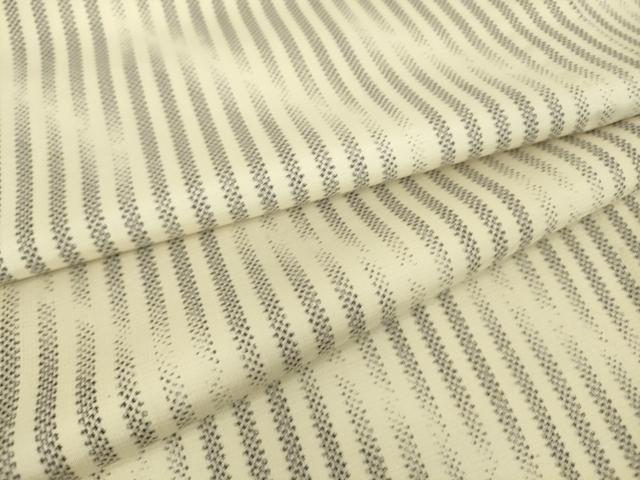 平和屋着物▽上質な紬　単衣　斜縞　正絹　逸品　DAAS0315az