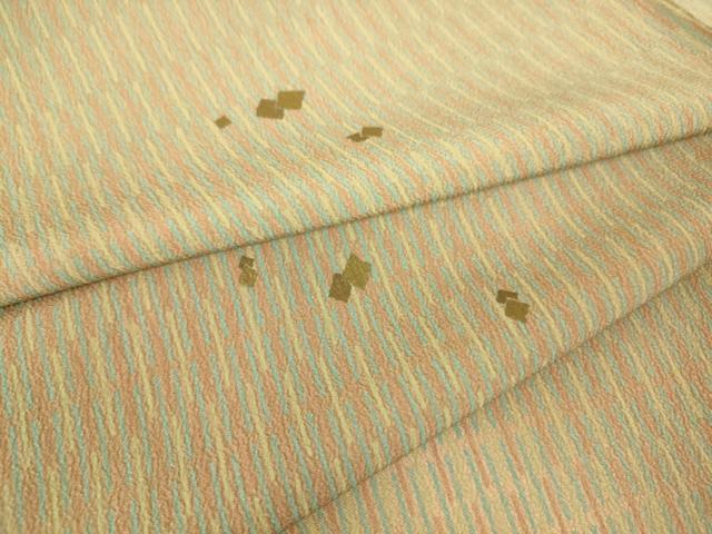 平和屋着物▽小紋　単衣　箔散らし　金彩　洗える着物　未使用　DAAS0357az