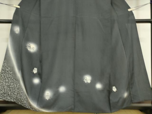 平和屋着物▽十日町 名門青柳謹製　赤城紬　訪問着　単衣　ふくろう　蛍暈し　正絹　逸品　DAAS0462az 平和屋着物▽十日町 名門青柳謹製 赤城紬 訪問着 単衣 ふくろう 蛍