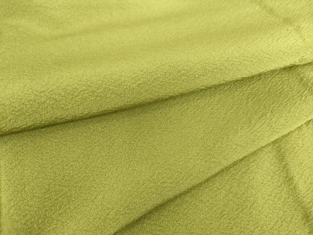 平和屋着物▽上質な色無地　単衣　青丹色　正絹　逸品　DAAS0472az