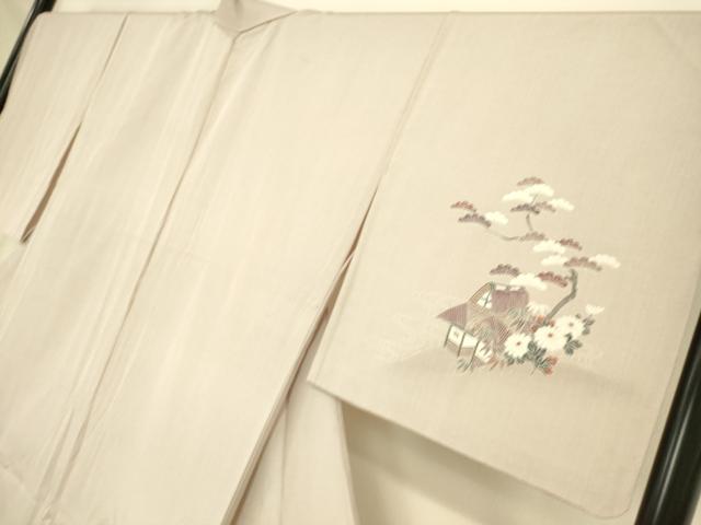 平和屋着物▽訪問着 単衣 風景花文 正絹 逸品 DAAS0513az