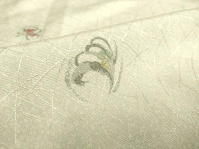 平和屋着物▽上質な小紋 単衣 花丸文 正絹 逸品 DAAS0521az