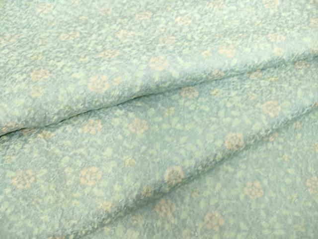 平和屋着物▽上質な小紋　単衣　小花　正絹　逸品　DAAS0523az