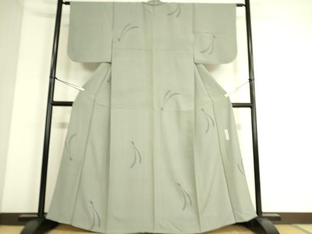 平和屋着物▽世界的人形師　辻村寿三郎　ジュサブロー　小紋　単衣　兎　舞桜　正絹　逸品　DAAS0531az 小紋