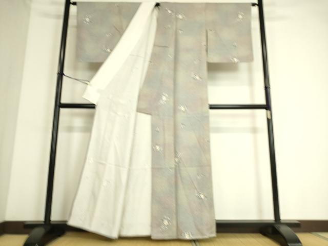 平和屋着物▽上質な小紋 単衣 辻が花 金彩 正絹 逸品 DAAS0533az