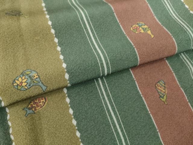 平和屋着物▽伝統工芸士 石塚幸生 小紋 単衣 成物 正絹 逸品