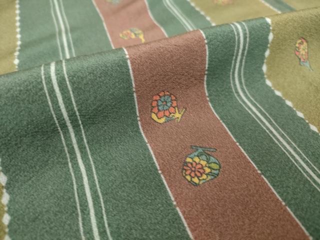 平和屋着物▽伝統工芸士 石塚幸生 小紋 単衣 成物 正絹 逸品