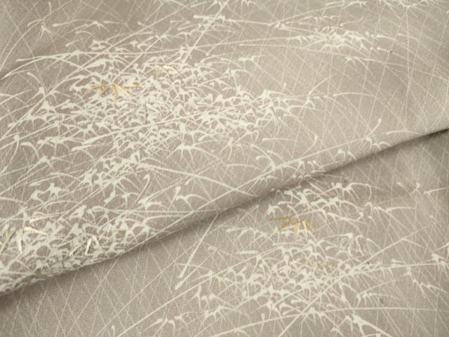 平和屋着物▽訪問着　単衣　刺繍　笹文　暈し染め　金糸　正絹　逸品　DAAS0575az