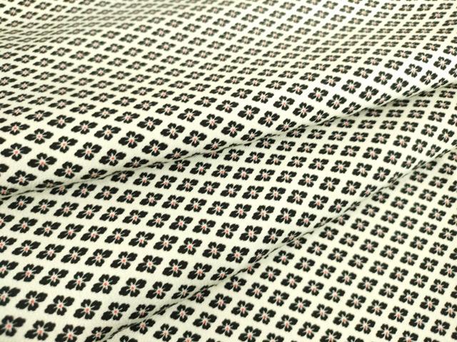 平和屋着物▽上質な小紋　単衣　花菱文　正絹　逸品　DAAS0587az