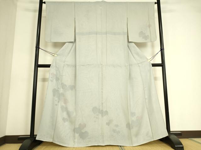 平和屋着物▽訪問着　無双　紗袷　紗×紗　蔦の葉文　正絹　逸品　DAAS0597az