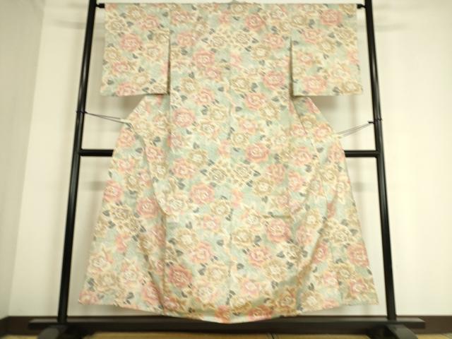 平和屋着物▽小紋　単衣　大小あられ　洗える着物　CAAV3191ut 平和屋着物▽小紋 単衣 大小あられ 洗える着物 CAAV3191ut