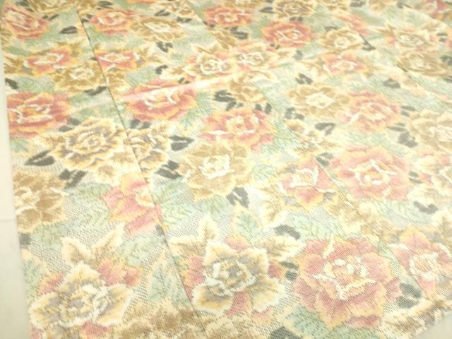 平和屋着物▽上質な紬 単衣 花尽くし 正絹 逸品 DAAS0699az 【公式通販】