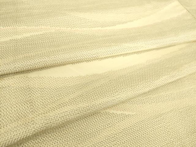 平和屋着物▽上質な紬　単衣　霞文　正絹　逸品　DAAS0721az