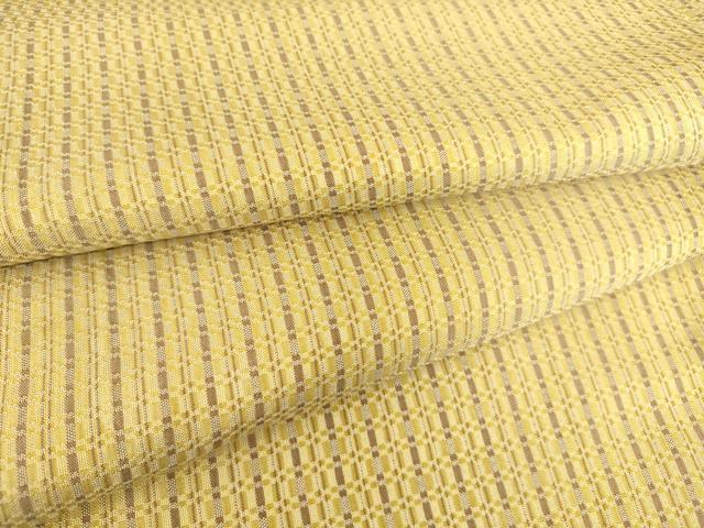 平和屋着物▽山下八百子　本場黄八丈　単衣　市松綾織　正絹　逸品　DAAS0759az