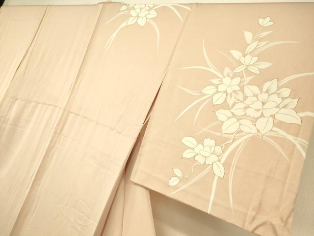 平和屋着物▽訪問着 単衣 刺繍 草花文 金彩 正絹 逸品 DAAS0782az