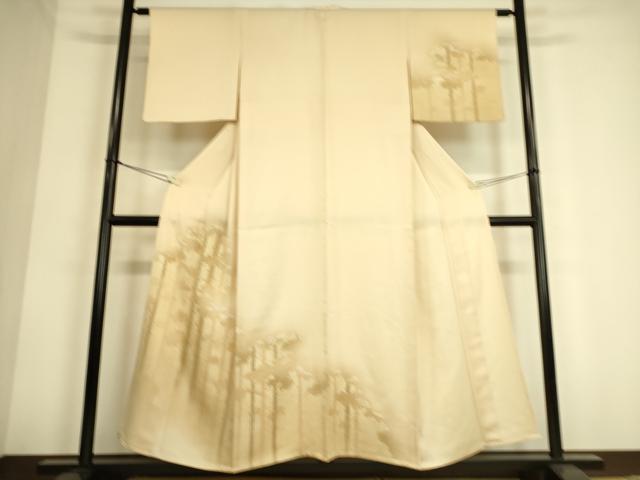 平和屋着物▽訪問着　単衣　樹林風景文　暈し染め　正絹　逸品　DAAS0783az