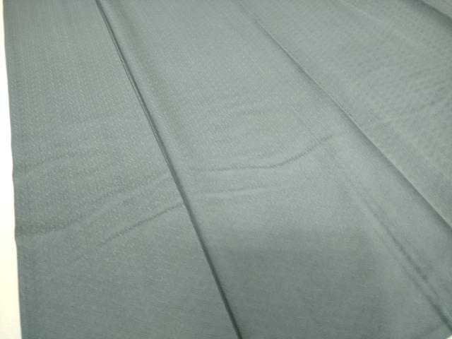 平和屋着物▽上質な色無地 単衣 紗綾型地紋 御召御納戸