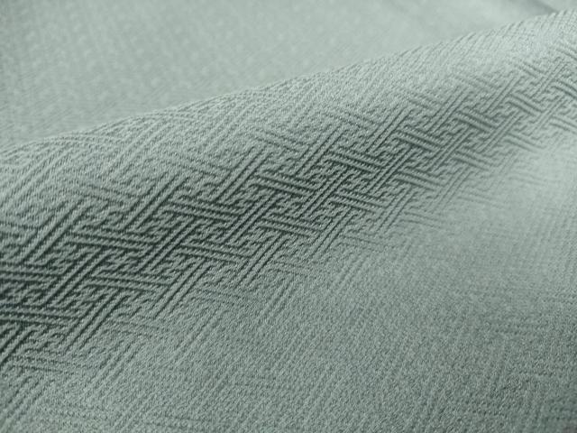 平和屋着物▽上質な色無地 単衣 紗綾型地紋 御召御納戸