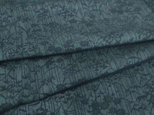 平和屋着物▽男性　小紋　無双　紗袷　紗×絽　草花文　正絹　逸品　DAAS0789az