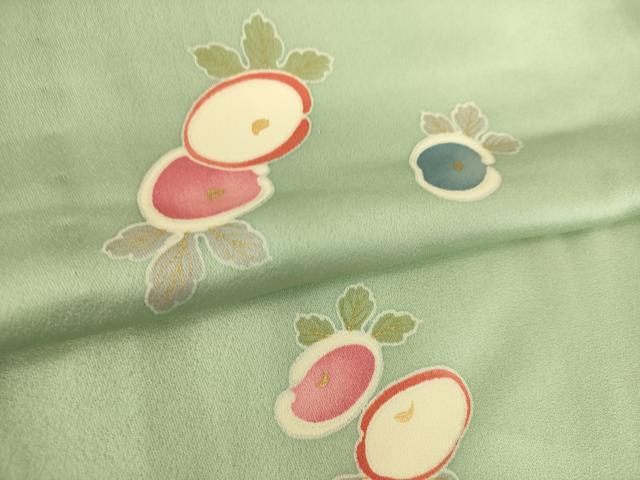 平和屋着物▽上質な小紋 単衣 菊 金彩 正絹 逸品 DAAS0918az