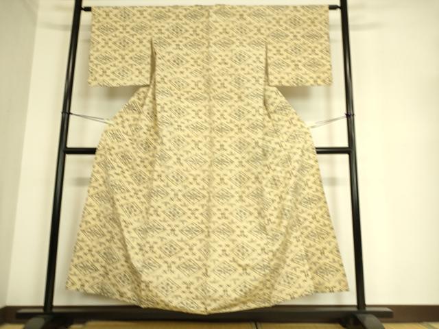 平和屋着物●上質な紬　絞り　花菱文　正絹　逸品　DAAS2360tw 平和屋着物○上質な紬 絞り 花菱文 正絹 逸品 DAAS2360tw