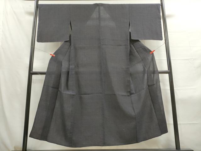 平和屋着物▽上質な紬 単衣 縞 正絹 逸品 DAAS1797ud