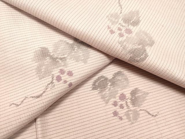 平和屋着物●上質な紬　葡萄蔦の葉文　さが美扱い　正絹　逸品　DAAS2005tw