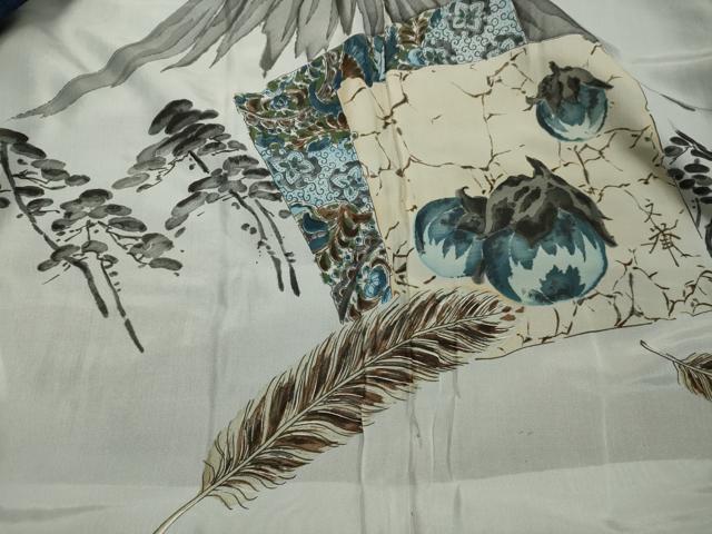 平和屋着物○男性 結城紬 アンサンブル 紺瑠璃色 証紙付き 正絹 逸品