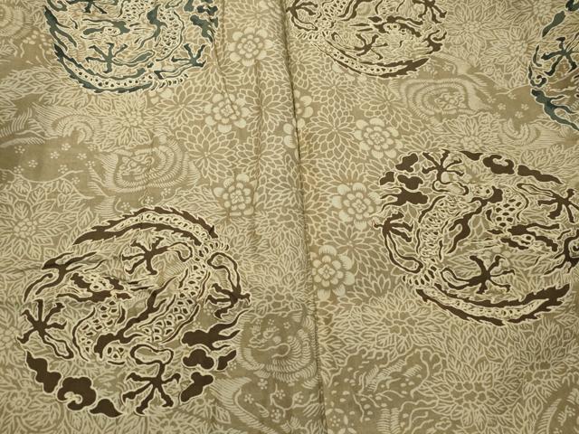 平和屋着物○男性 本場大島紬 アンサンブル 長羽織 80亀甲 総詰め 本武