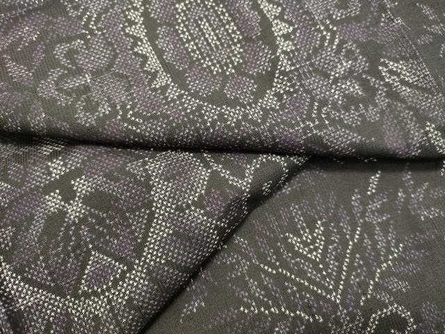 平和屋着物●本場大島紬　7マルキ　洋花文　正絹　逸品　DAAS2073tw