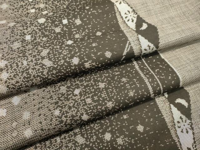 平和屋着物●本場大島紬　9マルキ　箔散らし間道　胴抜き仕立て　正絹　逸品　DAAS2102tw