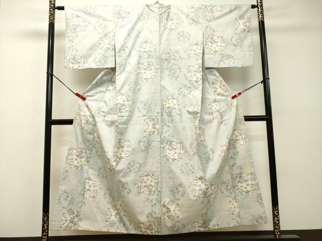 平和屋着物○本場大島紬 7マルキ 草花丸文 正絹 逸品 DAAS3498ps