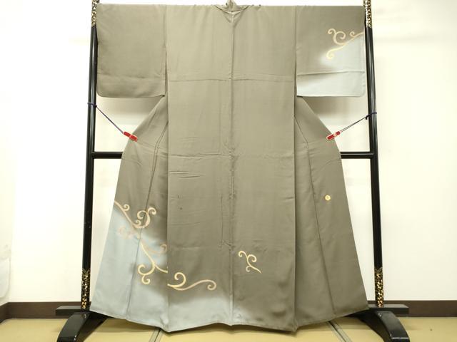 極上 逸品 美品 更紗模様 金彩 唐草 唐花 袷 正絹 訪問着 着物・襦袢