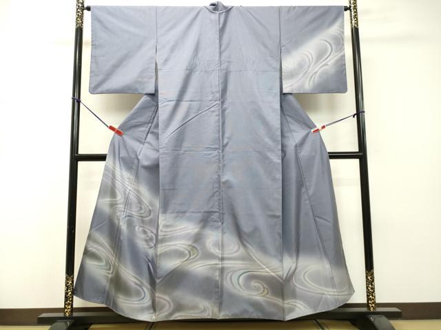 平和屋着物○本場染大島紬 訪問着 流水文 正絹 逸品 DAAS2148tw