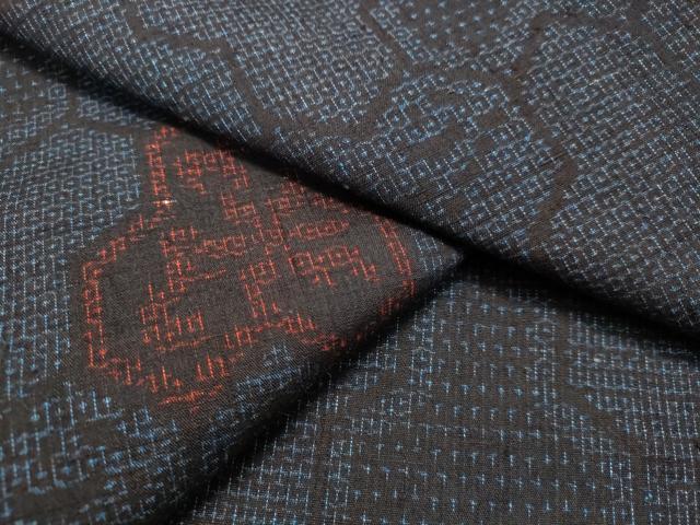 平和屋着物●本場結城紬　重要無形文化財　80亀甲　毘沙門亀甲　正絹　逸品　未使用　DAAS2178tw