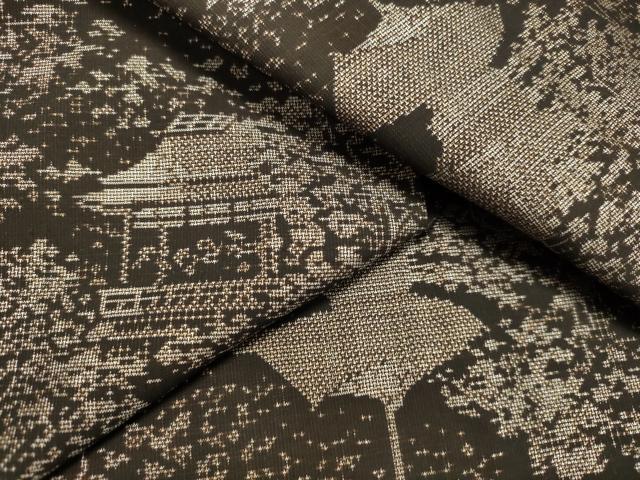 平和屋着物●本場大島紬　9マルキ　風景文　正絹　逸品　未使用　DAAS2333tw