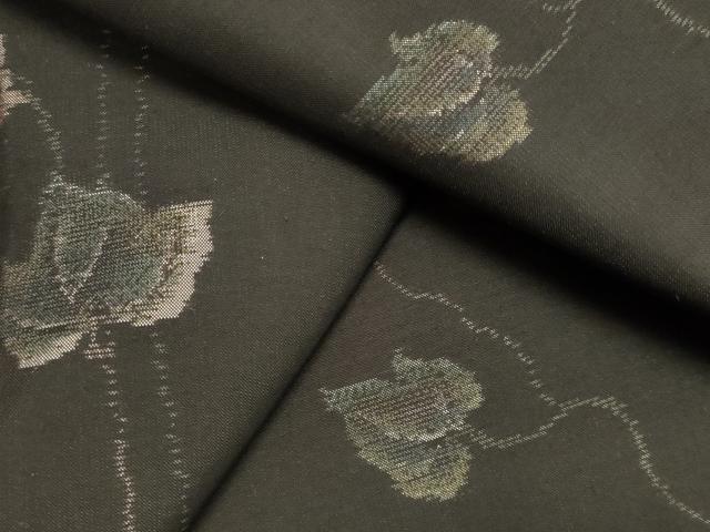 平和屋着物●本場大島紬　9マルキ　地空き　蔦の葉間道　正絹　逸品　DAAS2337tw