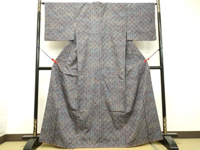 平和屋着物●上質な紬　絞り　花菱文　正絹　逸品　DAAS2360tw 平和屋着物○上質な紬 絞り 花菱文 正絹 逸品 DAAS2360tw