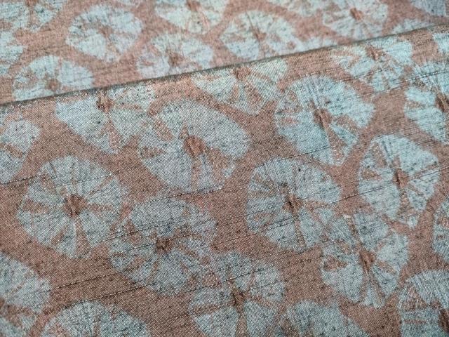 平和屋着物○上質な紬 絞り 花菱文 正絹 逸品 DAAS2360tw