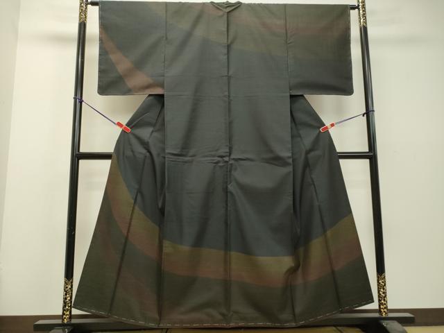 平和屋着物●本場大島紬　訪問着　9マルキ　抽象文様　正絹　逸品　未使用　DAAS2401tw