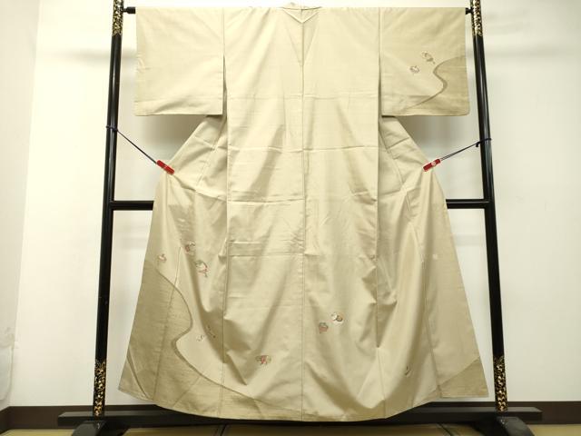 平和屋着物●訪問着　紬地　玩具文様　正絹　逸品　DAAS2413tw