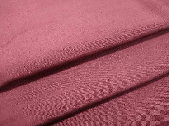 平和屋着物●上質な紬　浅蘇芳色　正絹　逸品　DAAS2418tw