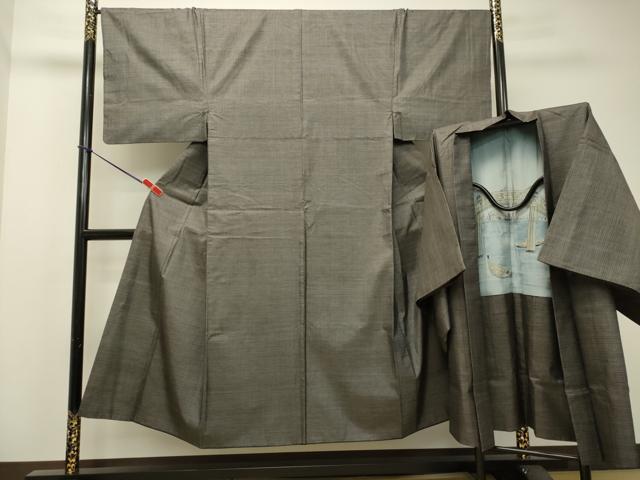 平和屋着物●男性　本場大島紬　アンサンブル　100亀甲　総詰め　正絹　逸品　DAAS2439tw